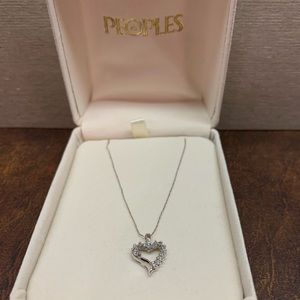 Peoples Jewellers diamond heart necklace
